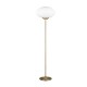- Fomento - Matt Brass Floor Lamp with White Oval Glass Trio-463100108 - Fomento - Matt Brass Floor Lamp with White Oval Glass