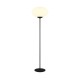 - Fomento - Matt Black Floor Lamp with White Oval Glass Trio-463100132 - Fomento - Matt Black Floor Lamp with White Oval Glass