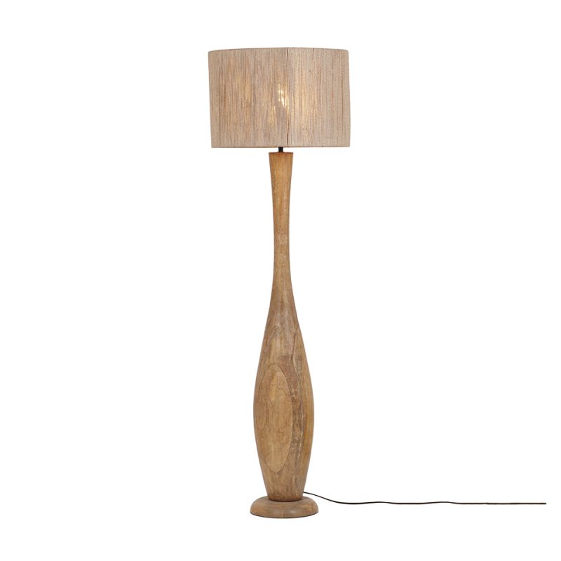 - Toba - Wood Floor Lamp with Natural Jute Trio-467200130 - Toba - Wood Floor Lamp with Natural Jute