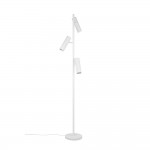 Soka - Matt White Ribbed 3 Light Floor Lamp