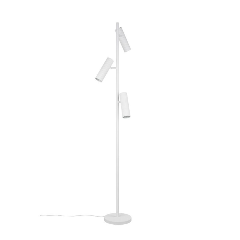 Trio-467700331 - Soka - Matt White Ribbed 3 Light Floor Lamp