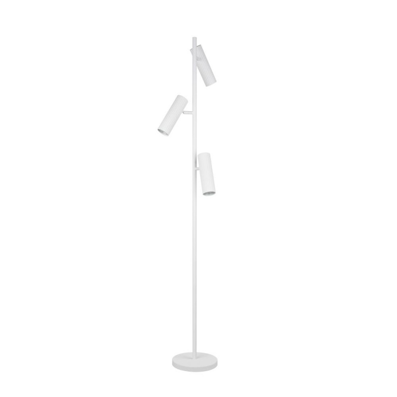 Trio-467700331 - Soka - Matt White Ribbed 3 Light Floor Lamp