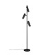 Trio-467700332 - Soka - Matt Black Ribbed 3 Light Floor Lamp