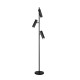 Trio-467700332 - Soka - Matt Black Ribbed 3 Light Floor Lamp