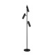 Trio-467700332 - Soka - Matt Black Ribbed 3 Light Floor Lamp