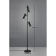 Trio-467700332 - Soka - Matt Black Ribbed 3 Light Floor Lamp