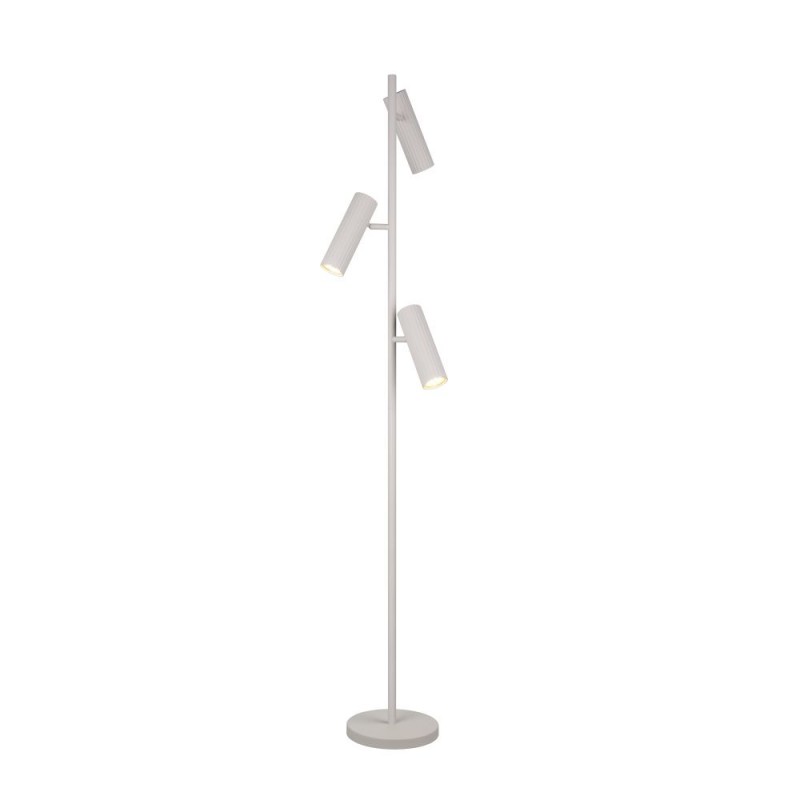Trio-467700376 - Soka - Warm Grey Ribbed Floor Lamp