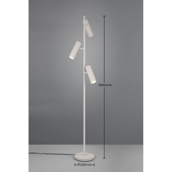 Soka - Warm Grey Ribbed Floor Lamp