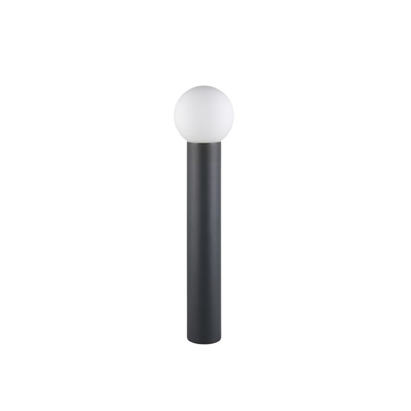 Trio-469860142 - Mures - Anthracite Post with White Glass IP44