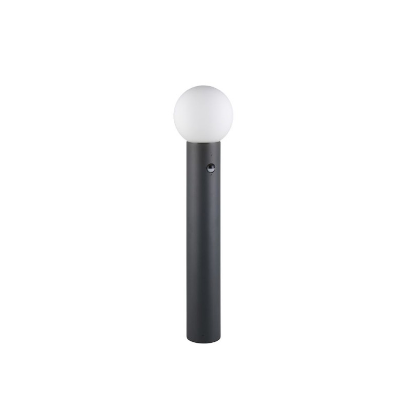 Trio-469869142 - Mures - Anthracite PIR Post with White Glass IP44