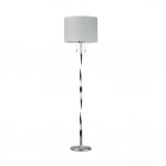 Nandor - Matt Nickel LED Floor Lamp with White Shade Nandor - Matt Nickel LED Floor Lamp with White Shade
