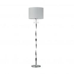 Nandor - Matt Nickel LED Floor Lamp with White Shade Nandor - Matt Nickel LED Floor Lamp with White Shade