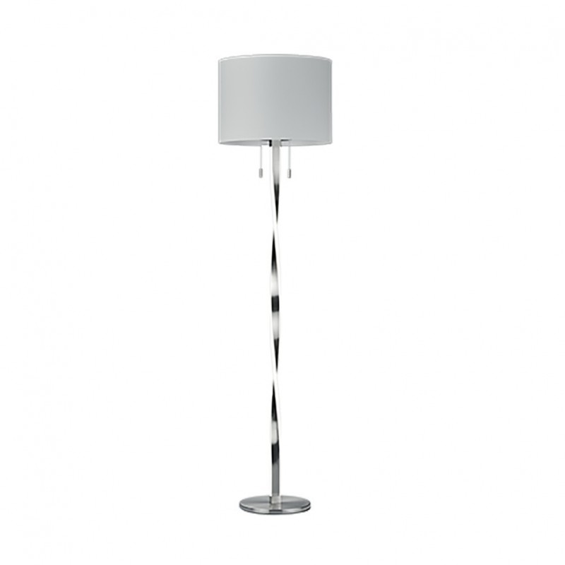 - Nandor - Matt Nickel LED Floor Lamp with White Shade Trio-475310307 - Nandor - Matt Nickel LED Floor Lamp with White Shade