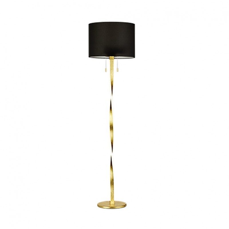 - Nandor - Gold LED Floor Lamp with Black Shade Trio-475310379 - Nandor - Gold LED Floor Lamp with Black Shade