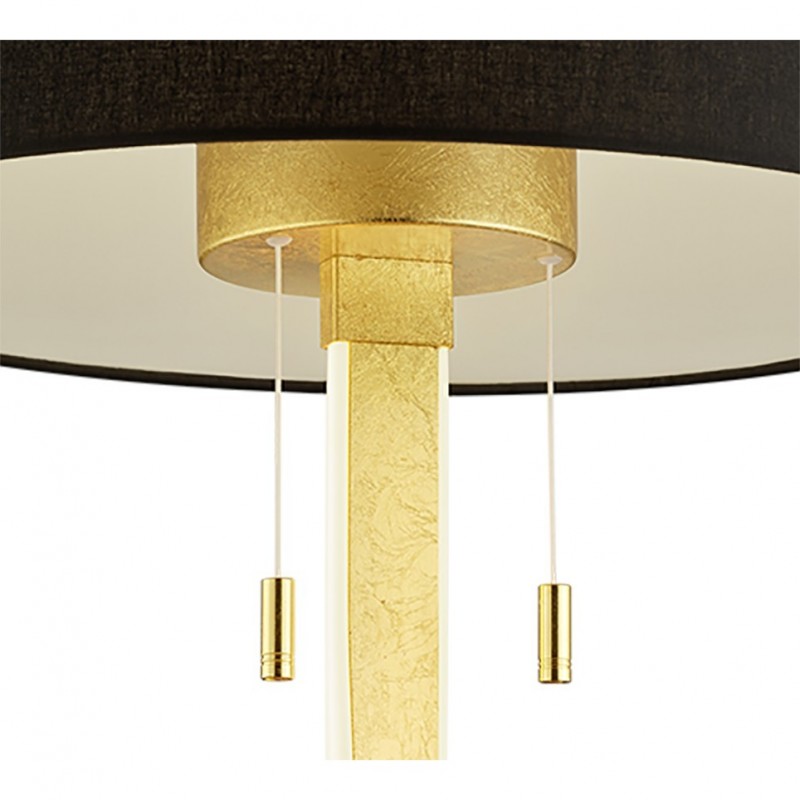 - Nandor - Gold LED Floor Lamp with Black Shade Trio-475310379 - Nandor - Gold LED Floor Lamp with Black Shade
