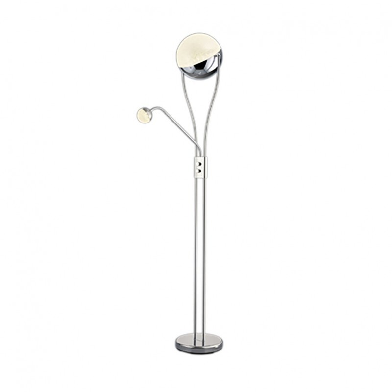 Table & Floor Lamp - Chris - Chrome Mother & Child LED Floor Lamp with Crystal Effect Trio-478310206 - Chris - Chrome Mother & Child LED Floor Lamp with Crystal Effect