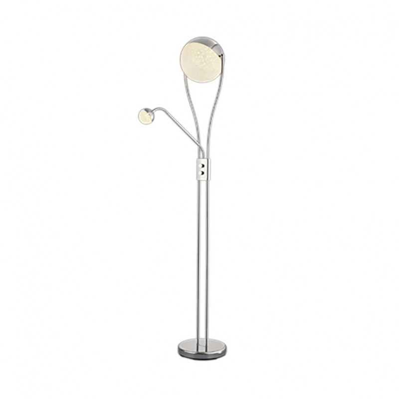 Table & Floor Lamp - Chris - Chrome Mother & Child LED Floor Lamp with Crystal Effect Trio-478310206 - Chris - Chrome Mother & Child LED Floor Lamp with Crystal Effect