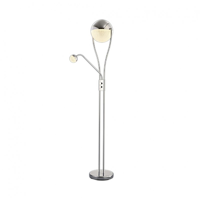 Table & Floor Lamp - Chris - Chrome Mother & Child LED Floor Lamp with Crystal Effect Trio-478310206 - Chris - Chrome Mother & Child LED Floor Lamp with Crystal Effect