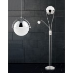 Chris - Chrome Mother & Child LED Floor Lamp with Crystal Effect
