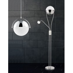 Chris - Chrome Mother & Child LED Floor Lamp with Crystal Effect Chris - Chrome Mother & Child LED Floor Lamp with Crystal Effect