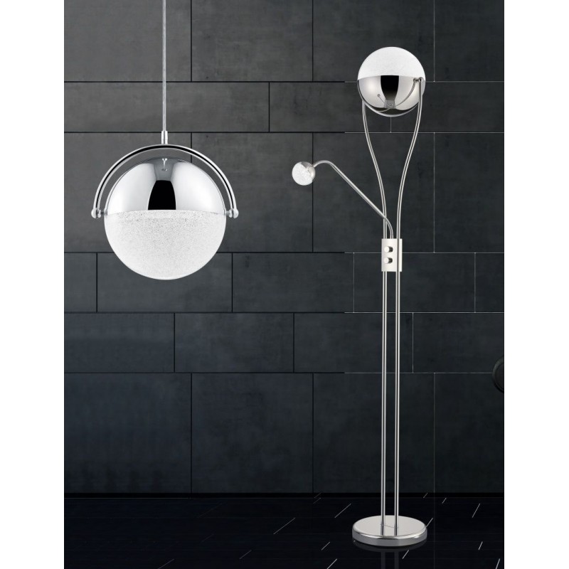 Table & Floor Lamp - Chris - Chrome Mother & Child LED Floor Lamp with Crystal Effect Trio-478310206 - Chris - Chrome Mother & Child LED Floor Lamp with Crystal Effect