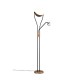 Trio-478310265 - Chris - Coffee Mother & Child LED Floor Lamp with Crystal Effect