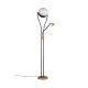 Trio-478310265 - Chris - Coffee Mother & Child LED Floor Lamp with Crystal Effect