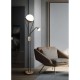 Trio-478310265 - Chris - Coffee Mother & Child LED Floor Lamp with Crystal Effect