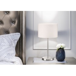 Hotel - Nickel Table Lamp with White Shade ∅ 20 cm Hotel - Nickel Table Lamp with White Shade ∅ 20 cm