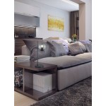 Pure - Anthracite Table Lamp with Smoked Glass