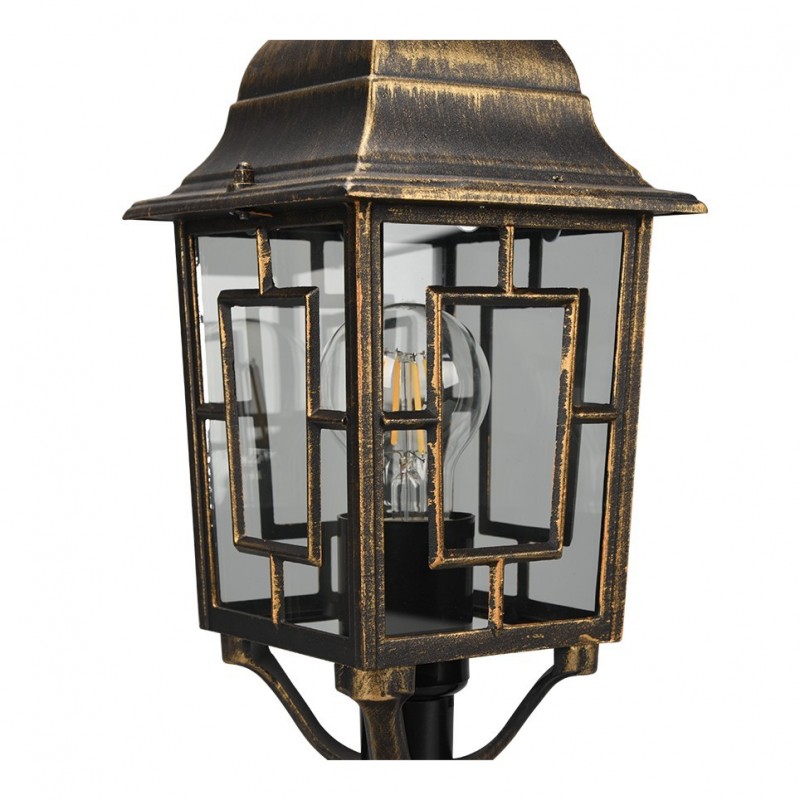 - Volturno - Black & Gold Pedestal with Clear Diffuser Trio-505960128 - Volturno - Black & Gold Pedestal with Clear Diffuser