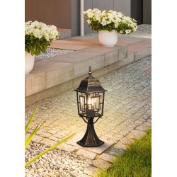 Volturno - Black & Gold Pedestal with Clear Diffuser Volturno - Black & Gold Pedestal with Clear Diffuser