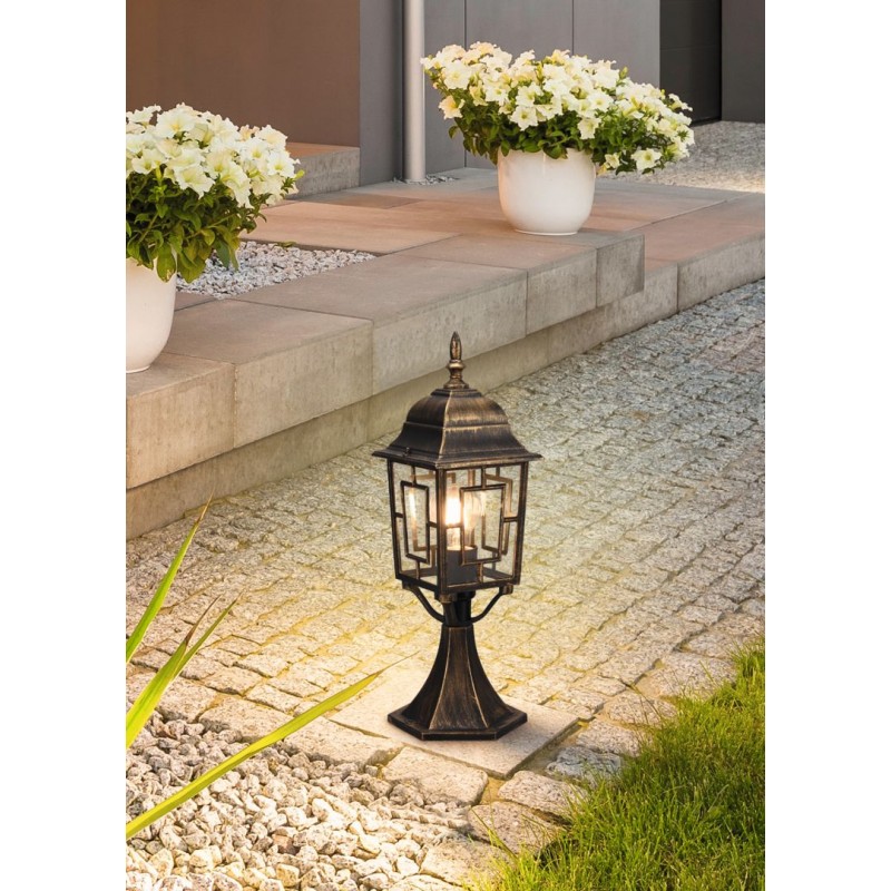 - Volturno - Black & Gold Pedestal with Clear Diffuser Trio-505960128 - Volturno - Black & Gold Pedestal with Clear Diffuser