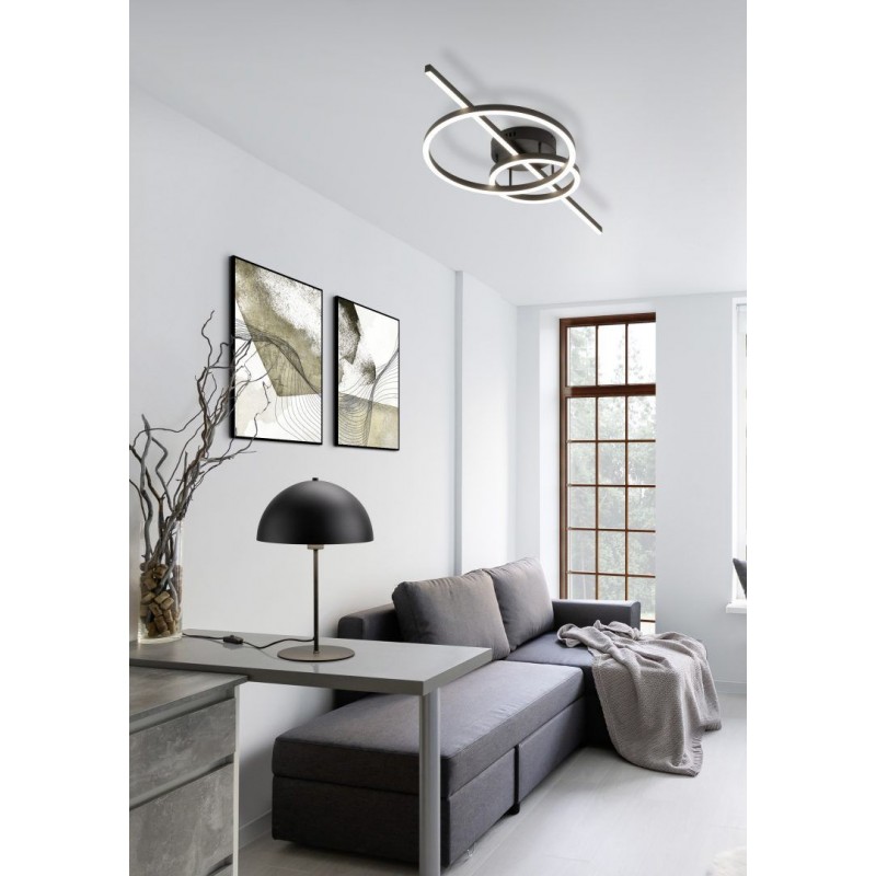 - Nola - Matt Black Table Lamp ∅ 30 cm Trio-506290132 - Nola - Matt Black Table Lamp ∅ 30 cm