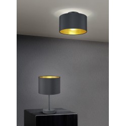 Hostel - Black Table Lamp with Gold & Black Shade Hostel - Black Table Lamp with Gold & Black Shade