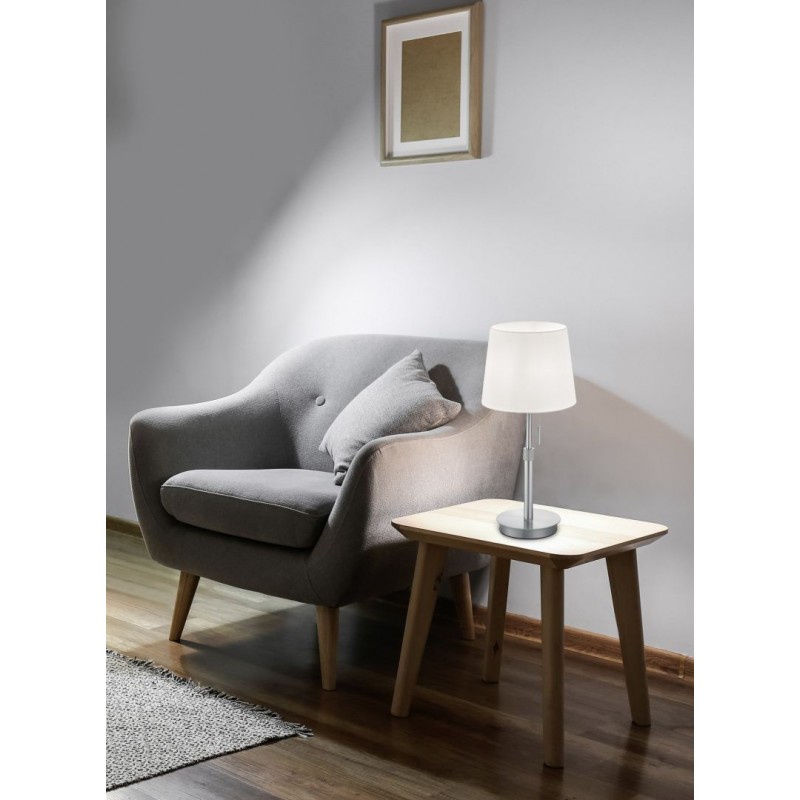 - Lyon - Matt Nickel Table Lamp with White Shade Trio-509100107 - Lyon - Matt Nickel Table Lamp with White Shade
