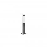 Trioto - Matt Nickel Bollard with White Diffuser