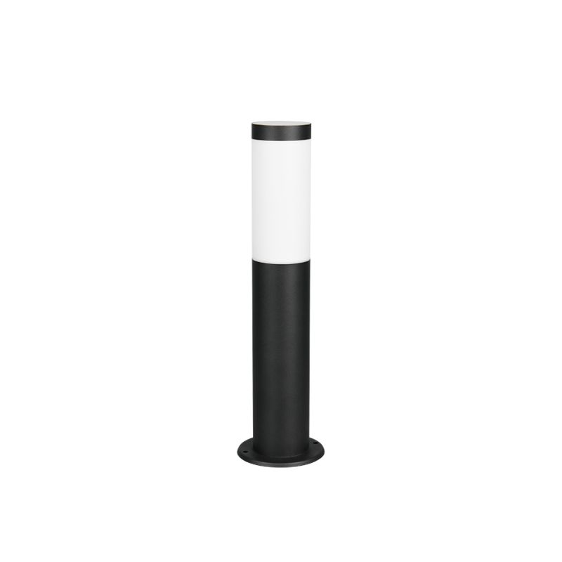 - Trioto - Matt Black Bollard with White Diffuser Trio-509760132 - Trioto - Matt Black Bollard with White Diffuser