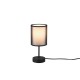 Trio-511400132 - Burton - Black Table Lamp with White & Transparent Black Shade