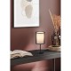 Trio-511400132 - Burton - Black Table Lamp with White & Transparent Black Shade