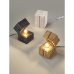 Treasure - Natural Wood White Table lamp