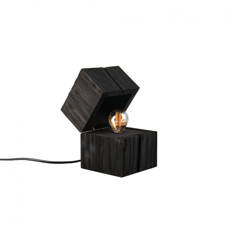 Trio-514110102 - Treasure - Natural Wood Black Table lamp