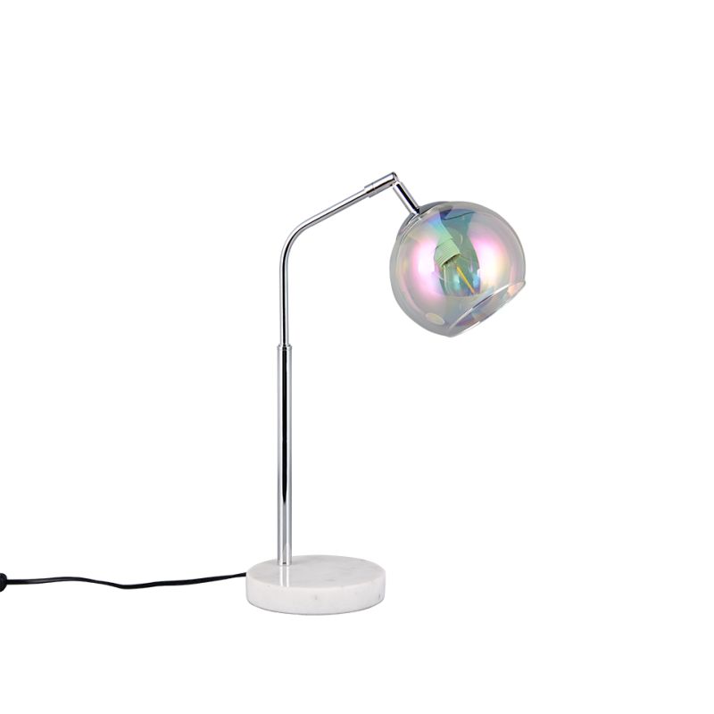 Trio-516900106 - Paxton - Chrome Table Lamp with Multicoloured Clear Glass