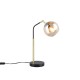 Trio-516900180 - Paxton - Black & Gold Table Lamp with Amber Glass