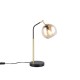 Trio-516900180 - Paxton - Black & Gold Table Lamp with Amber Glass