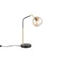 Trio-516900180 - Paxton - Black & Gold Table Lamp with Amber Glass