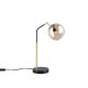 Trio-516900180 - Paxton - Black & Gold Table Lamp with Amber Glass