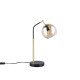 Trio-516900180 - Paxton - Black & Gold Table Lamp with Amber Glass