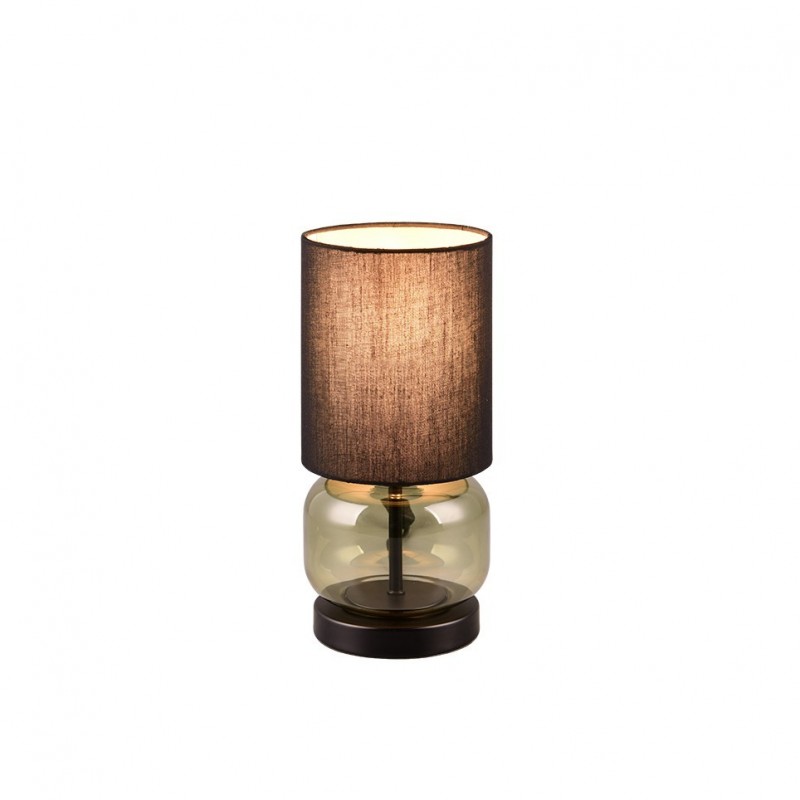 - Elio - Green Glass & Black Table Lamp with Black Shade Trio-517800115 - Elio - Green Glass & Black Table Lamp with Black Shade
