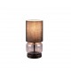 - Elio - Smoked Glass & Black Table Lamp with Black Shade Trio-517800154 - Elio - Smoked Glass & Black Table Lamp with Black Shade